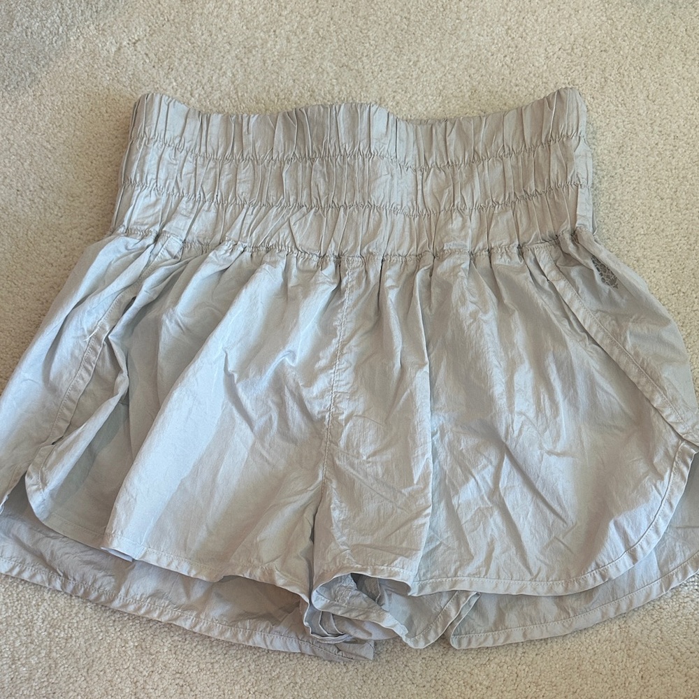 White free people movement high waisted shorts